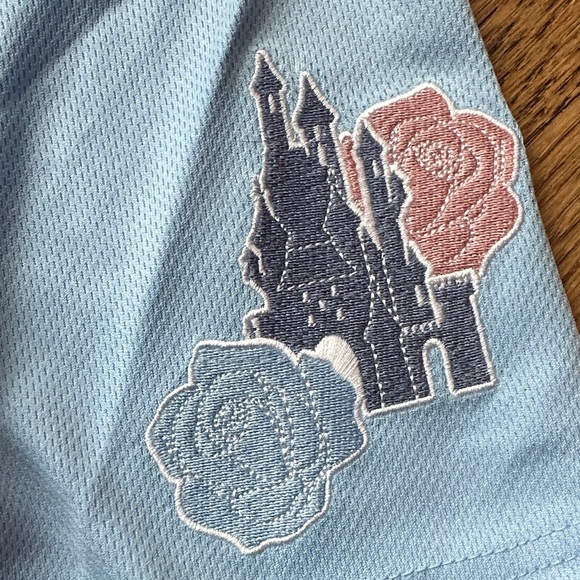 Walt Disney World Aurora Baseball Jersey Pink Blue White Size XS - Picture 4 of 12